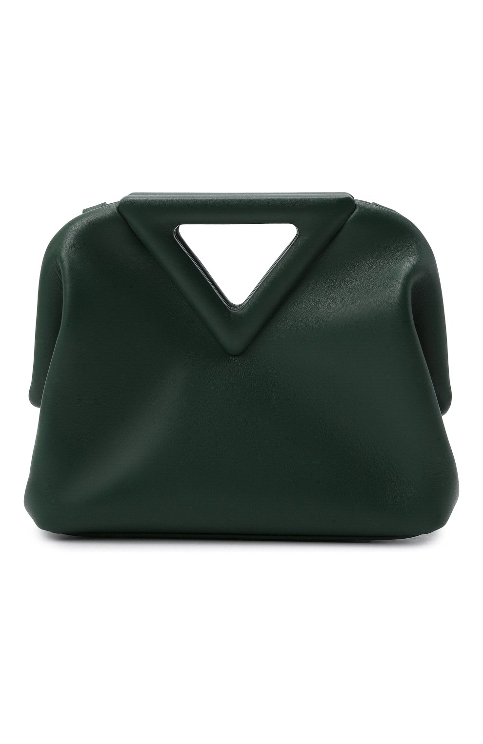 Женская сумка point small BOTTEGA VENETA зеленого цвета, арт. 658476/VCP40 | Фото 1 (Сумки-технические: Сумки top-handle; Материал: Натуральная кожа; Региональные ограничения белый список (Axapta Mercury): RU; Ремень/цепочка: На ремешке; Размер: small)