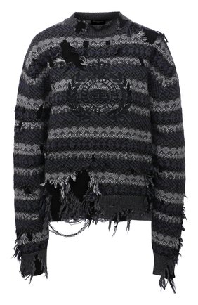 Женский шерстяной свитер BALENCIAGA серого цвета по цене 103500 руб., арт. 663872/T1609 | Фото 1 Женский шерстяной свитер BALENCIAGA серого цвета, арт. 663872/T1609 | Фото 1 (Рукава: Длинные; Длина (для топов): Стандартные; Материал внешний: Шерсть; Стили: Спорт-шик; Женское Кросс-КТ: Свитер-одежда)