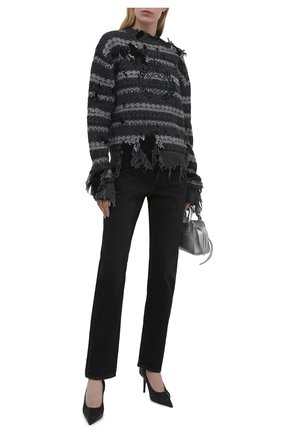 Женский шерстяной свитер BALENCIAGA серого цвета по цене 103500 руб., арт. 663872/T1609 | Фото 2 Женский шерстяной свитер BALENCIAGA серого цвета, арт. 663872/T1609 | Фото 2 (Рукава: Длинные; Длина (для топов): Стандартные; Материал внешний: Шерсть; Стили: Спорт-шик; Женское Кросс-КТ: Свитер-одежда)