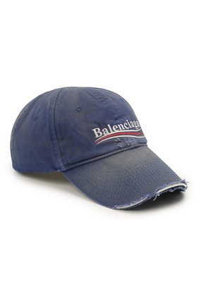 Женская хлопковая бейсболка BALENCIAGA синего цвета по цене 26550 руб., арт. 661884/310B2 | Фото 1 Женская хлопковая бейсболка BALENCIAGA синего цвета, арт. 661884/310B2 | Фото 1