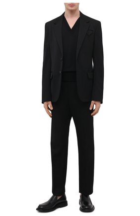 Мужской шерстяной пуловер BOTTEGA VENETA черного цвета по цене 59950 руб., арт. 668702/V0ZY0 | Фото 2 Мужской шерстяной пуловер BOTTEGA VENETA черного цвета, арт. 668702/V0ZY0 | Фото 2