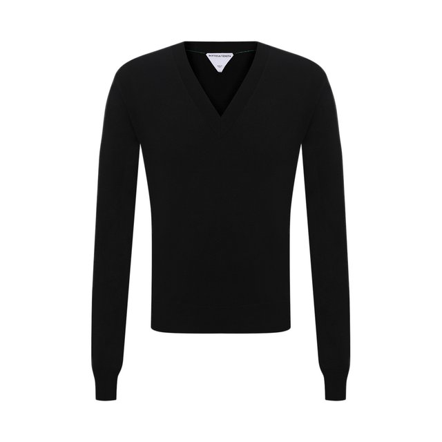 Шерстяной пуловер Bottega Veneta Чёрный 668702/V0ZY0 5578100