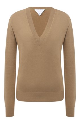 Женский шерстяной пуловер BOTTEGA VENETA бежевого цвета по цене 73150 руб., арт. 668585/V0ZY0 | Фото 1 Женский шерстяной пуловер BOTTEGA VENETA бежевого цвета, арт. 668585/V0ZY0 | Фото 1