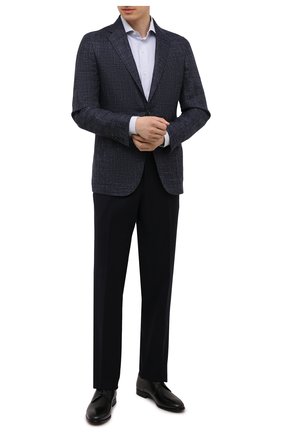 Мужские кожаные дерби HUGO черного цвета, арт. 50455199 | Фото 2 (Стили: Классический; Материал внешний: Кожа)