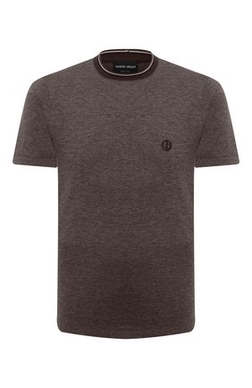Мужская футболка из хлопка и кашемира GIORGIO ARMANI коричневого цвета по цене 72550 руб., арт. 6KSM63/SJVJZ | Фото 1 Мужская футболка из хлопка и кашемира GIORGIO ARMANI коричневого цвета, арт. 6KSM63/SJVJZ | Фото 1