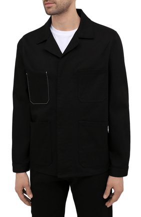 Мужская хлопковая куртка ALEXANDER MCQUEEN черного цвета, арт. 644900/QRY32 | Фото 3 (Кросс-КТ: Куртка, Ветровка; Рукава: Длинные; Материал внешний: Хлопок; Длина (верхняя одежда): Короткие; Материал подклада: Хлопок; Стили: Кэжуэл)