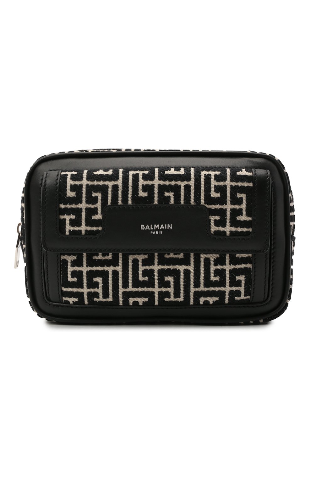 Мужская комбинированная поясная сумка BALMAIN черного цвета, арт. WM1AB146/TJMY | Фото 1