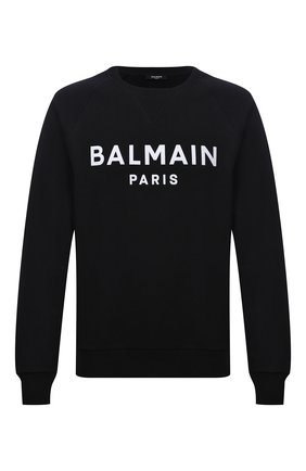 Мужской хлопковый свитшот BALMAIN черного цвета по цене 48250 руб., арт. WH1JQ005/B125 | Фото 1 Мужской хлопковый свитшот BALMAIN черного цвета, арт. WH1JQ005/B125 | Фото 1