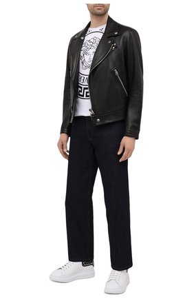 Мужские кожаные кеды ALEXANDER MCQUEEN белого цвета по цене 53900 руб., арт. 662643/WHTQQ | Фото 2 Мужские кожаные кеды ALEXANDER MCQUEEN белого цвета, арт. 662643/WHTQQ | Фото 2