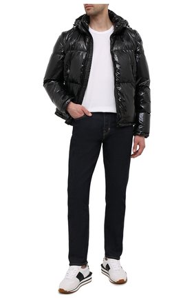 Мужская пуховая куртка PAUL&SHARK черного цвета, арт. 11312306/HT1 | Фото 2 (Рукава: Длинные; Длина (верхняя одежда): Короткие; Материал внешний: Синтетический материал; Материал подклада: Синтетический материал; Кросс-КТ: Куртка; Мужское Кросс-КТ: пуховик-короткий; Стили: Кэжуэл; Материал утеплителя: Пух и перо)