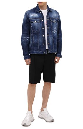 Мужская джинсовая куртка DSQUARED2 темно-синего цвета по цене 55650 руб., арт. S74AM1172/S30342 | Фото 2 Мужская джинсовая куртка DSQUARED2 темно-синего цвета, арт. S74AM1172/S30342 | Фото 2