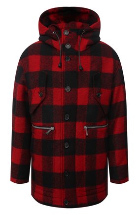 Мужской утепленное пальто DSQUARED2 красного цвета по цене 132000 руб., арт. S74AM1186/S54010 | Фото 1 Мужской утепленное пальто DSQUARED2 красного цвета, арт. S74AM1186/S54010 | Фото 1