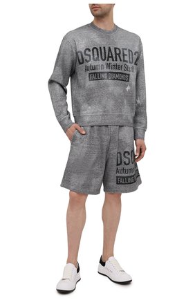Мужской хлопковый свитшот DSQUARED2 серого цвета по цене 93950 руб., арт. S74GU0544/S25477 | Фото 2 Мужской хлопковый свитшот DSQUARED2 серого цвета, арт. S74GU0544/S25477 | Фото 2
