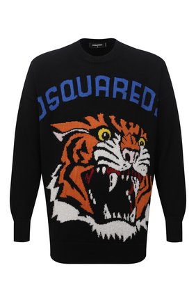 Мужской свитер из шерсти и кашемира DSQUARED2 черного цвета по цене 55950 руб., арт. S74HA1191/S17789 | Фото 1 Мужской свитер из шерсти и кашемира DSQUARED2 черного цвета, арт. S74HA1191/S17789 | Фото 1