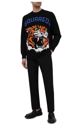 Мужской свитер из шерсти и кашемира DSQUARED2 черного цвета по цене 55950 руб., арт. S74HA1191/S17789 | Фото 2 Мужской свитер из шерсти и кашемира DSQUARED2 черного цвета, арт. S74HA1191/S17789 | Фото 2