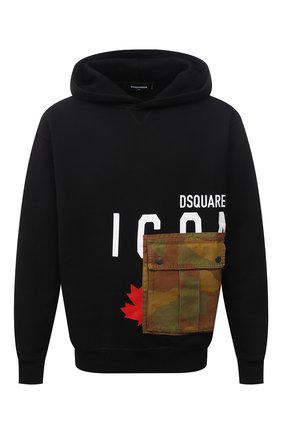Мужской хлопковое худи DSQUARED2 черного цвета по цене 46450 руб., арт. S79GU0045/S25042 | Фото 1 Мужской хлопковое худи DSQUARED2 черного цвета, арт. S79GU0045/S25042 | Фото 1
