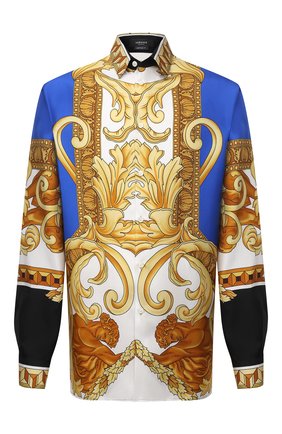 Мужская шелковая рубашка VERSACE разноцветного цвета по цене 95350 руб., арт. A84050/1A00950 | Фото 1 Мужская шелковая рубашка VERSACE разноцветного цвета, арт. A84050/1A00950 | Фото 1