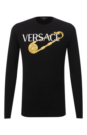 Мужская хлопковый лонгслив VERSACE черного цвета по цене 38050 руб., арт. 1001748/1A00932 | Фото 1 Мужская хлопковый лонгслив VERSACE черного цвета, арт. 1001748/1A00932 | Фото 1 (Рукава: Длинные; Материал внешний: Хлопок; Длина (для топов): Стандартные; Принт: С принтом; Стили: Кэжуэл)
