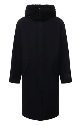 Мужской пальто из шерсти и кашемира GIORGIO ARMANI темно-синего цвета по цене 376500 руб., арт. 1WG0L07X/T0200 | Фото 1 Мужской пальто из шерсти и кашемира GIORGIO ARMANI темно-синего цвета, арт. 1WG0L07X/T0200 | Фото 1 (Материал внешний: Шерсть; Рукава: Длинные; Длина (верхняя одежда): До колена; Материал подклада: Синтетический материал; Мужское Кросс-КТ: пальто-верхняя одежда; Стили: Кэжуэл; Застежка: Молния)