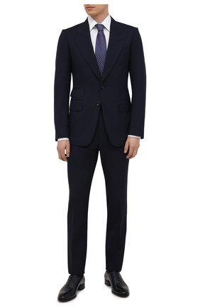 Мужской шерстяной костюм TOM FORD темно-синего цвета по цене 296000 руб., арт. Q11R03/21EL4Z | Фото 1 Мужской шерстяной костюм TOM FORD темно-синего цвета, арт. Q11R03/21EL4Z | Фото 1