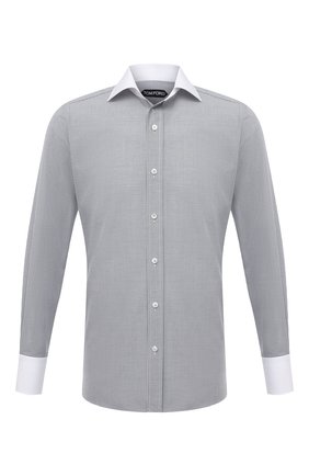 Мужская хлопковая сорочка TOM FORD серого цвета по цене 49950 руб., арт. 2FT200/94SWAX | Фото 1 Мужская хлопковая сорочка TOM FORD серого цвета, арт. 2FT200/94SWAX | Фото 1