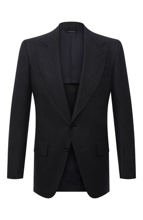 Мужской шерстяной пиджак TOM FORD темно-синего цвета по цене 297500 руб., арт. 211R56/15ME40 | Фото 1 Мужской шерстяной пиджак TOM FORD темно-синего цвета, арт. 211R56/15ME40 | Фото 1 (Рукава: Длинные; Длина (для топов): Стандартные; Материал подклада: Купро, Шелк; Материал внешний: Шерсть; Случай: Коктейльный; Стили: Классический; 1-2-бортные: Однобортные; Пиджаки М: Приталенный)