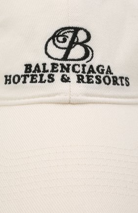 Мужской хлопковая бейсболка BALENCIAGA белого цвета по цене 28200 руб., арт. 656501/410B2 | Фото 3 Мужской хлопковая бейсболка BALENCIAGA белого цвета, арт. 656501/410B2 | Фото 3