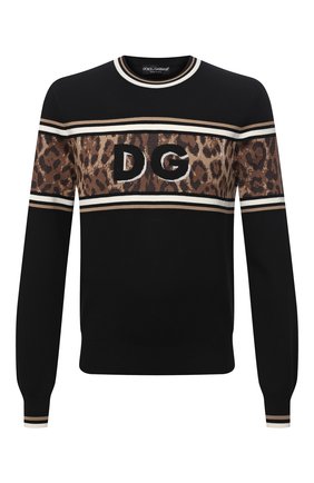 Мужской хлопковый свитер DOLCE & GABBANA черного цвета по цене 105000 руб., арт. GXG36T/JBVB0 | Фото 1 Мужской хлопковый свитер DOLCE & GABBANA черного цвета, арт. GXG36T/JBVB0 | Фото 1