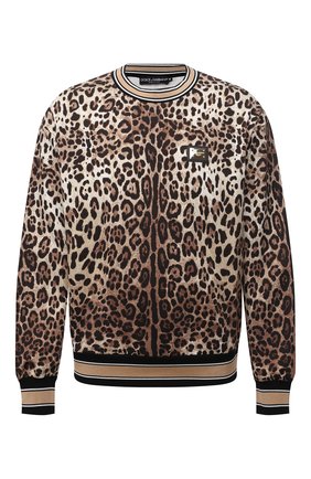 Мужской хлопковый свитшот DOLCE & GABBANA леопардового цвета по цене 68550 руб., арт. G9UR8T/HS7EF | Фото 1 Мужской хлопковый свитшот DOLCE & GABBANA леопардового цвета, арт. G9UR8T/HS7EF | Фото 1