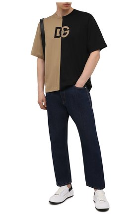 Мужская хлопковая футболка DOLCE & GABBANA бежевого цвета по цене 59950 руб., арт. G8ND7Z/FU7EQ | Фото 2 Мужская хлопковая футболка DOLCE & GABBANA бежевого цвета, арт. G8ND7Z/FU7EQ | Фото 2 (Материал внешний: Хлопок; Длина (для топов): Стандартные; Рукава: Короткие; Стили: Кэжуэл; Принт: С принтом)