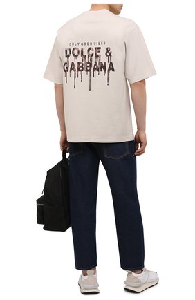 Мужская футболка DOLCE & GABBANA кремвого цвета по цене 58050 руб., арт. G8MZ0Z/FUGK4 | Фото 2 Мужская футболка DOLCE & GABBANA кремвого цвета, арт. G8MZ0Z/FUGK4 | Фото 2