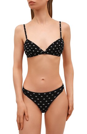 Женский бра с мягкой чашкой SAINT LAURENT черно-белого цвета по цене 41450 руб., арт. 646112/Y36AY | Фото 2 Женский бра с мягкой чашкой SAINT LAURENT черно-белого цвета, арт. 646112/Y36AY | Фото 2