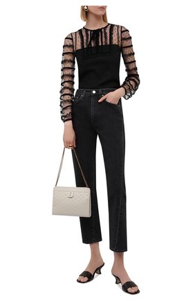 Женский топ REDVALENTINO черного цвета по цене 44600 руб., арт. WR3AB03W/631 | Фото 2 Женский топ REDVALENTINO черного цвета, арт. WR3AB03W/631 | Фото 2