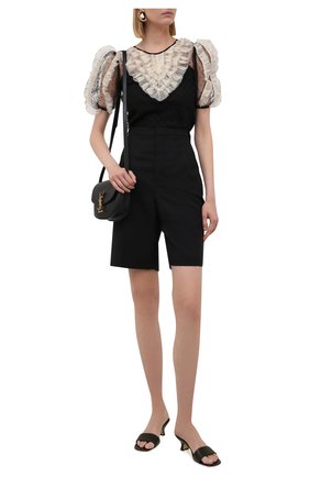 Женский топ REDVALENTINO черного цвета по цене 47150 руб., арт. WR3AA02Y/630 | Фото 2 Женский топ REDVALENTINO черного цвета, арт. WR3AA02Y/630 | Фото 2