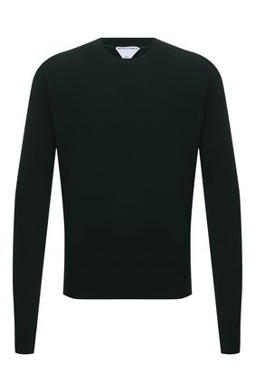 Мужской шерстяной джемпер BOTTEGA VENETA темно-зеленого цвета по цене 59950 руб., арт. 666654/V0ZY0 | Фото 1 Мужской шерстяной джемпер BOTTEGA VENETA темно-зеленого цвета, арт. 666654/V0ZY0 | Фото 1
