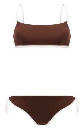 Женский раздельный купальник MAX MARA коричневого цвета по цене 25800 руб., арт. 1NARO 38313118-2GONDOL 38312218 | Фото 1 Женский раздельный купальник MAX MARA коричневого цвета, арт. 1NARO 38313118-2GONDOL 38312218 | Фото 1