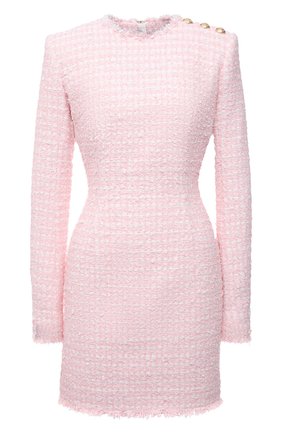 Женское платье BALMAIN светло-розового цвета по цене 173000 руб., арт. WF1R8000/X492 | Фото 1 Женское платье BALMAIN светло-розового цвета, арт. WF1R8000/X492 | Фото 1 (Материал внешний: Синтетический материал, Хлопок; Случай: Формальный; Женское Кросс-КТ: Платье-одежда, платье-футляр; Длина Ж (юбки, платья, шорты): Мини; Рукава: Длинные; Материал подклада: Вискоза; Стили: Ретро)