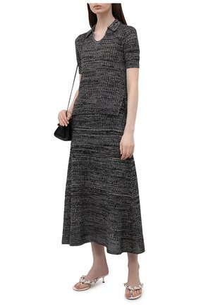 Женское поло из шелка и хлопка PROENZA SCHOULER WHITE LABEL черного цвета по цене 33450 руб., арт. WL2137642-KS057 | Фото 2 Женское поло из шелка и хлопка PROENZA SCHOULER WHITE LABEL черного цвета, арт. WL2137642-KS057 | Фото 2