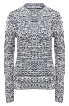 Женский пуловер из шелка и хлопка PROENZA SCHOULER WHITE LABEL серого цвета по цене 38450 руб., арт. WL2137679-KS057 | Фото 1 Женский пуловер из шелка и хлопка PROENZA SCHOULER WHITE LABEL серого цвета, арт. WL2137679-KS057 | Фото 1