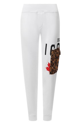 Женские хлопковые джоггеры DSQUARED2 белого цвета по цене 39950 руб., арт. S80KA0016/S25042 | Фото 1 Женские хлопковые джоггеры DSQUARED2 белого цвета, арт. S80KA0016/S25042 | Фото 1
