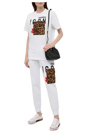 Женские хлопковые джоггеры DSQUARED2 белого цвета по цене 39950 руб., арт. S80KA0016/S25042 | Фото 2 Женские хлопковые джоггеры DSQUARED2 белого цвета, арт. S80KA0016/S25042 | Фото 2