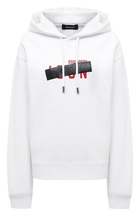 Женский хлопковое худи DSQUARED2 белого цвета по цене 43900 руб., арт. S80GU0046/S25042 | Фото 1 Женский хлопковое худи DSQUARED2 белого цвета, арт. S80GU0046/S25042 | Фото 1