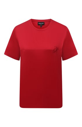Женская хлопковая футболка GIORGIO ARMANI красного цвета по цене 28300 руб., арт. 6KAM57/AJVIZ | Фото 1 Женская хлопковая футболка GIORGIO ARMANI красного цвета, арт. 6KAM57/AJVIZ | Фото 1