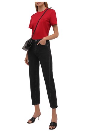 Женская хлопковая футболка GIORGIO ARMANI красного цвета по цене 28300 руб., арт. 6KAM57/AJVIZ | Фото 2 Женская хлопковая футболка GIORGIO ARMANI красного цвета, арт. 6KAM57/AJVIZ | Фото 2