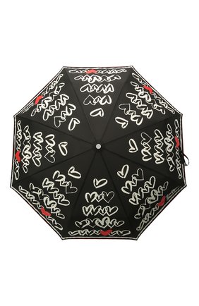 Женский складной зонт MOSCHINO черного цвета, арт. 7923-0PENCL0SE | Фото 1 (Материал: Текстиль, Металл, Синтетический материал)