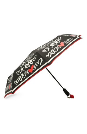 Женский складной зонт MOSCHINO черного цвета, арт. 7923-0PENCL0SE | Фото 2 (Материал: Текстиль, Металл, Синтетический материал)