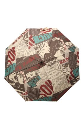 Женский складной зонт MOSCHINO бежевого цвета, арт. 8930-0PENCL0SE | Фото 1 (Материал: Текстиль, Металл, Синтетический материал)