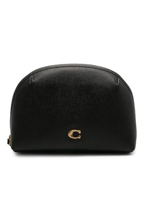 Женская кожаная косметичка COACH черного цвета по цене 7200 руб., арт. C3489 | Фото 1 Женская кожаная косметичка COACH черного цвета, арт. C3489 | Фото 1