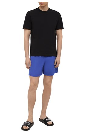 Мужские шлепанцы CALVIN KLEIN черного цвета по цене 4950 руб., арт. KM0KM00633 | Фото 2 Мужские шлепанцы CALVIN KLEIN черного цвета, арт. KM0KM00633 | Фото 2 (Материал внешний: Экокожа; Материал внутренний: Текстиль)
