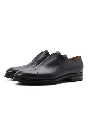 Мужские кожаные лоферы KITON темно-синего цвета по цене 245500 руб., арт. USSMARIN00100/13-16 | Фото 1 Мужские кожаные лоферы KITON темно-синего цвета, арт. USSMARIN00100/13-16 | Фото 1